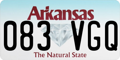 AR license plate 083VGQ