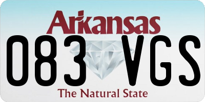 AR license plate 083VGS