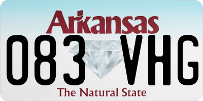 AR license plate 083VHG