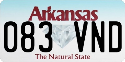 AR license plate 083VND
