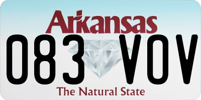 AR license plate 083VOV