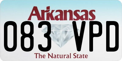 AR license plate 083VPD