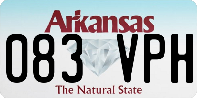 AR license plate 083VPH