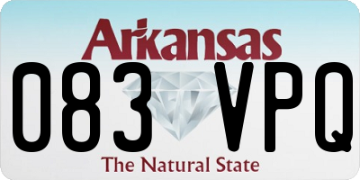 AR license plate 083VPQ
