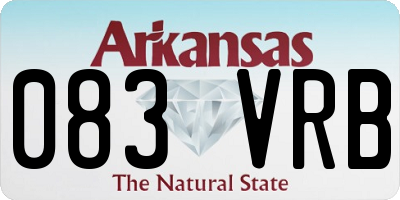 AR license plate 083VRB