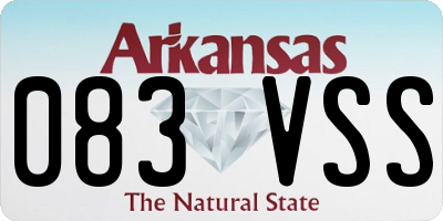AR license plate 083VSS