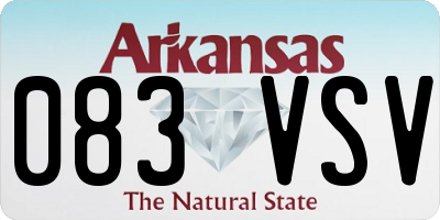 AR license plate 083VSV