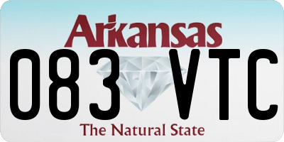 AR license plate 083VTC