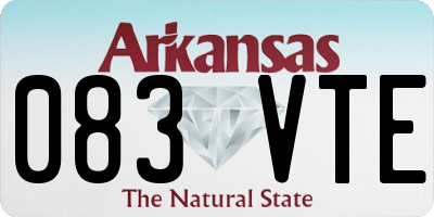 AR license plate 083VTE