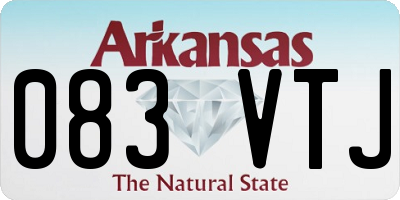AR license plate 083VTJ