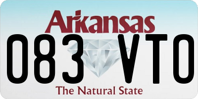 AR license plate 083VTO