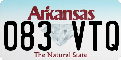 AR license plate 083VTQ