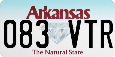 AR license plate 083VTR