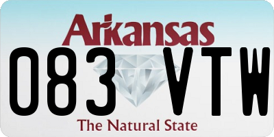 AR license plate 083VTW