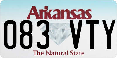 AR license plate 083VTY