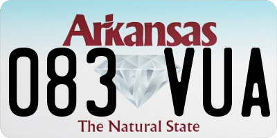 AR license plate 083VUA