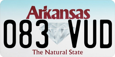 AR license plate 083VUD