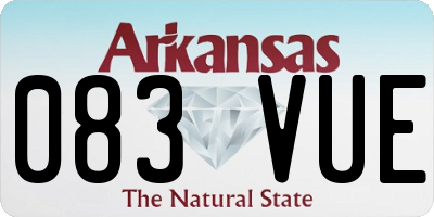 AR license plate 083VUE