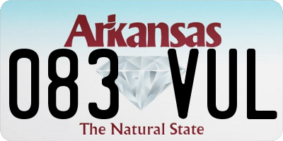 AR license plate 083VUL