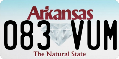 AR license plate 083VUM