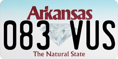 AR license plate 083VUS