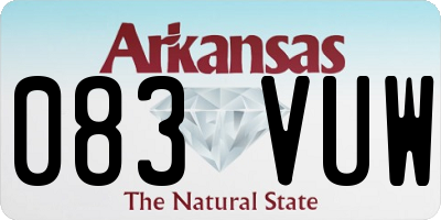 AR license plate 083VUW