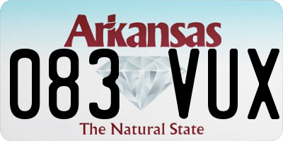 AR license plate 083VUX