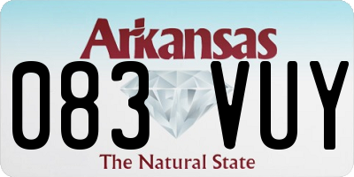 AR license plate 083VUY