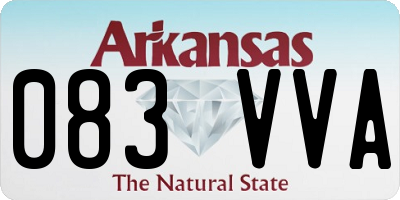 AR license plate 083VVA
