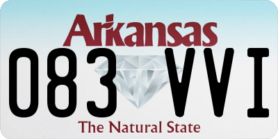 AR license plate 083VVI