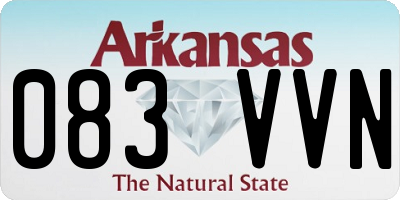 AR license plate 083VVN