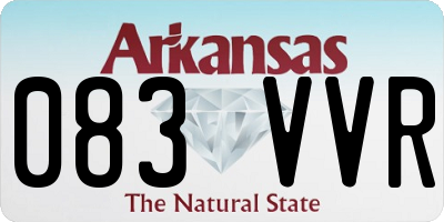 AR license plate 083VVR
