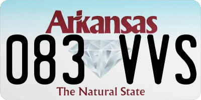 AR license plate 083VVS