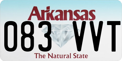 AR license plate 083VVT