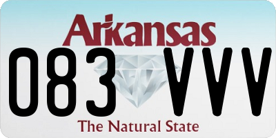 AR license plate 083VVV