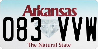 AR license plate 083VVW
