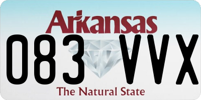 AR license plate 083VVX