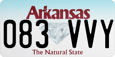 AR license plate 083VVY
