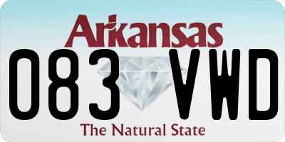 AR license plate 083VWD