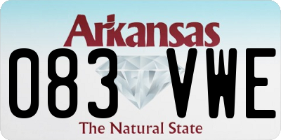 AR license plate 083VWE