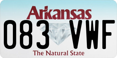 AR license plate 083VWF