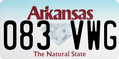 AR license plate 083VWG