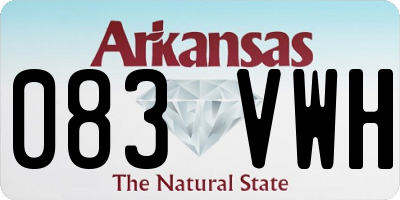 AR license plate 083VWH