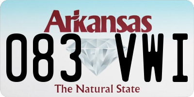 AR license plate 083VWI