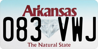 AR license plate 083VWJ