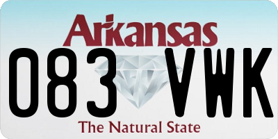 AR license plate 083VWK