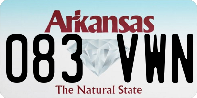 AR license plate 083VWN