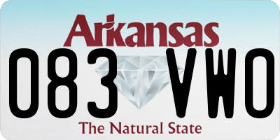 AR license plate 083VWO