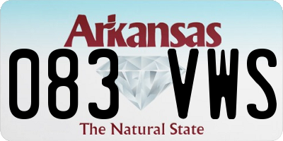 AR license plate 083VWS
