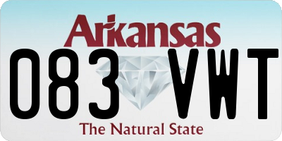 AR license plate 083VWT